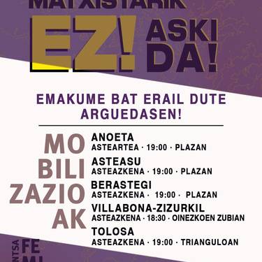 Emakume bat erail dute Arguedasen