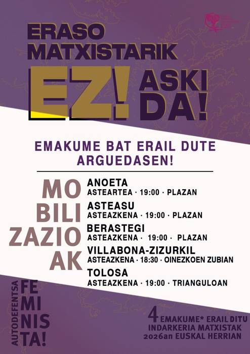 Emakume bat erail dute Arguedasen