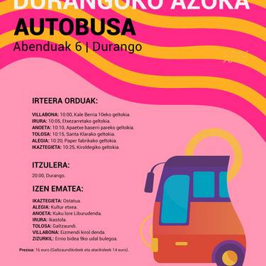Durangoko Azokara joateko autobusa