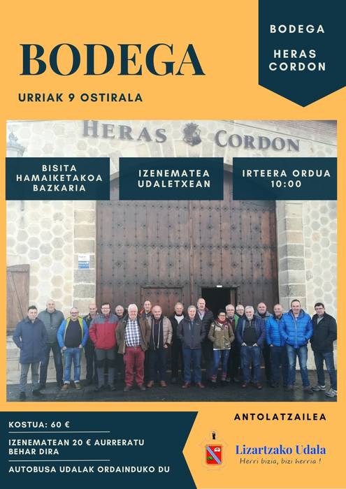 Bodega Heras Cordonera irteera