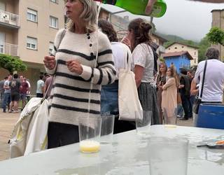 Lizartzar ugari bildu dira Erromeri eguneko sagardo eta pintxo dastaketan