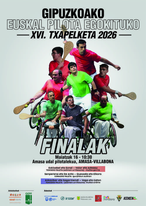 Gipuzkoako Euskal Pilota Egokituko Txapelketaren finalak