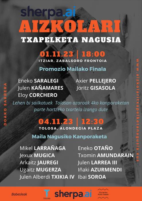 Aizkolari Txapelketa Nagusia- Maila nagusiko kanporaketa