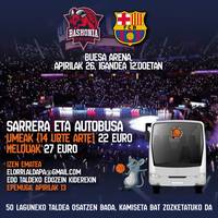 Baskonia-Barça partidara joateko autobusa