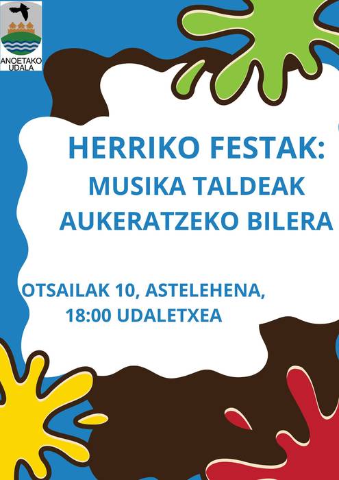 Anoetako festak: Musika taldeak aukeratzeko bilera