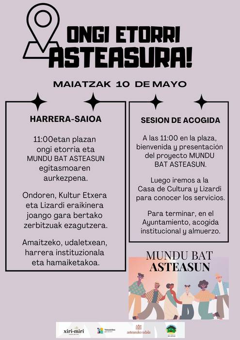 Ongi etorri Asteasura!