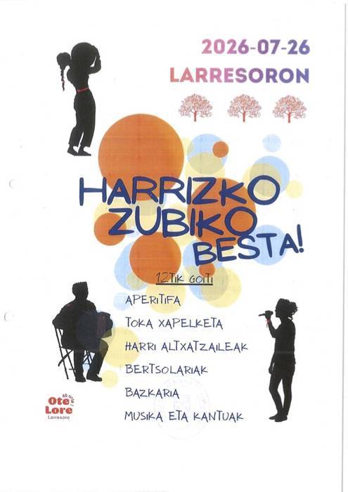 Larresoroko harri-zubiko festetara joateko autobusa
