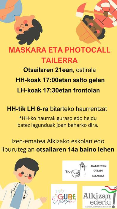 Maskara eta photocall tailerra