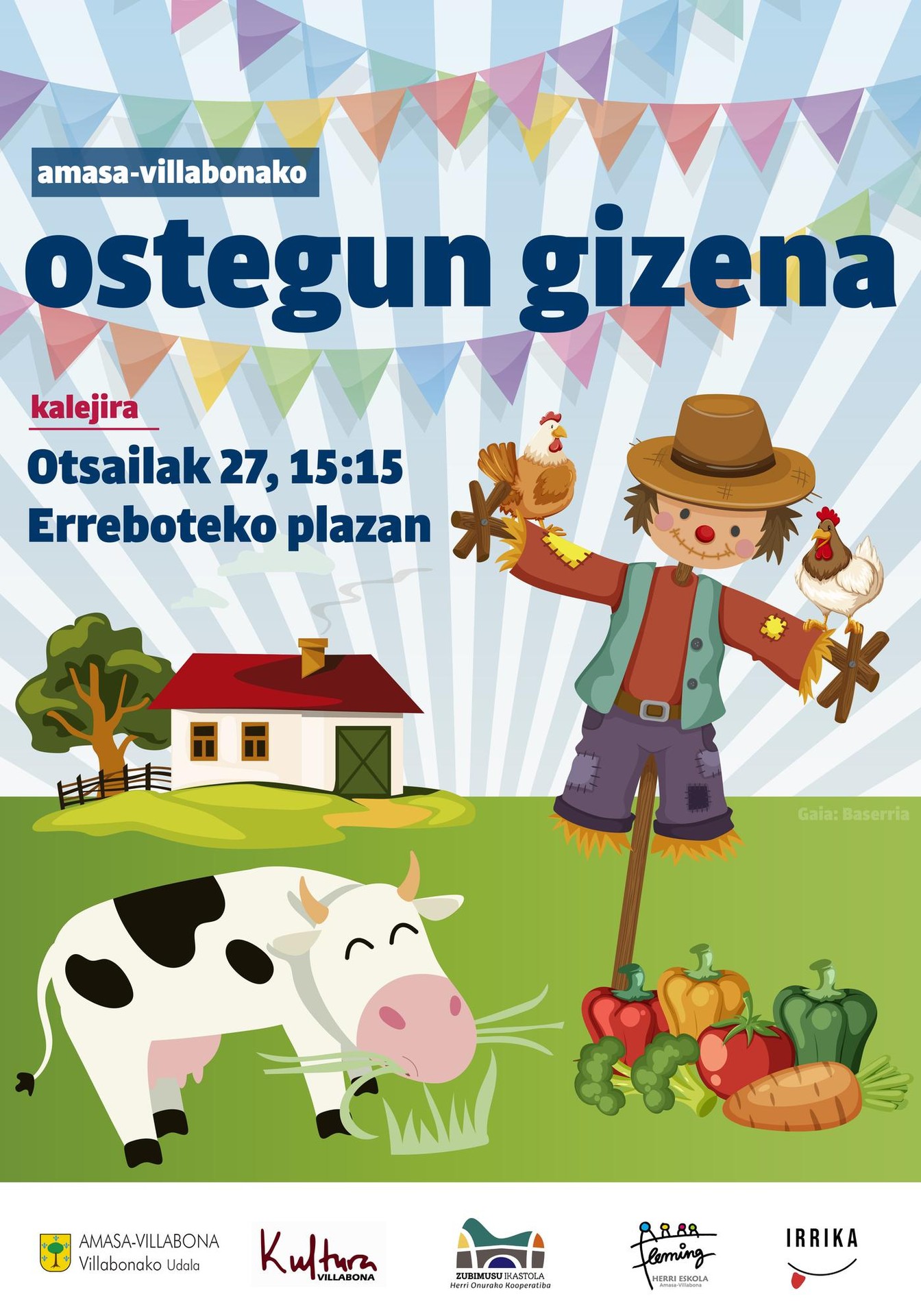 Ostegun Gizenean ikasleen kalejira bateratua Villabonan