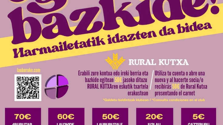 Harmailetatik idazten da bidea EGIN BAZKIDE!