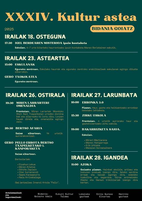 XXXIV. Kultur astea