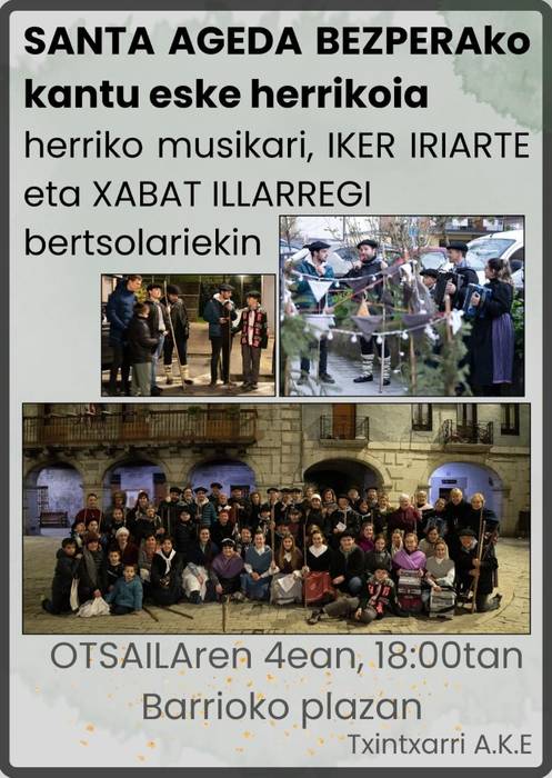 Santa Ageda bezperako Kantu Eske Herrikoia