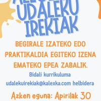 Zabalik da Alegiako udaleku irekietan begirale izateko edo praktikak egiteko eskaera epea