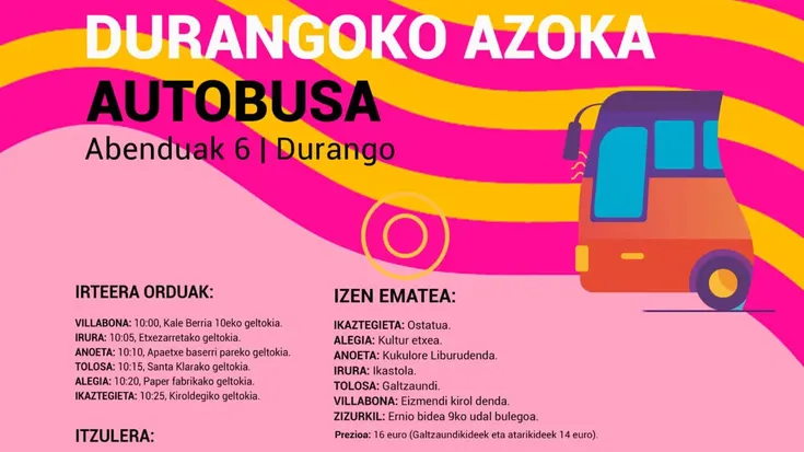 Durangoko Azokarara autobusa