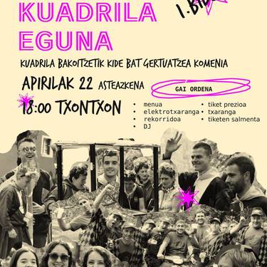 Kuadrilla eguna antolatzeko lehenengo bilera