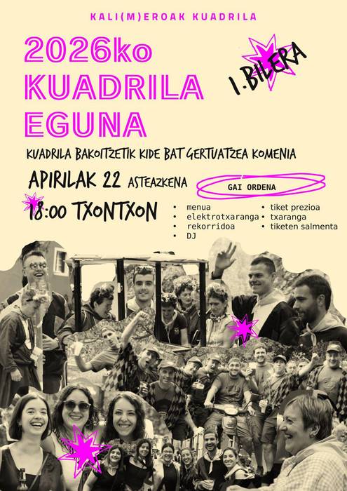 Kuadrilla eguna antolatzeko lehenengo bilera