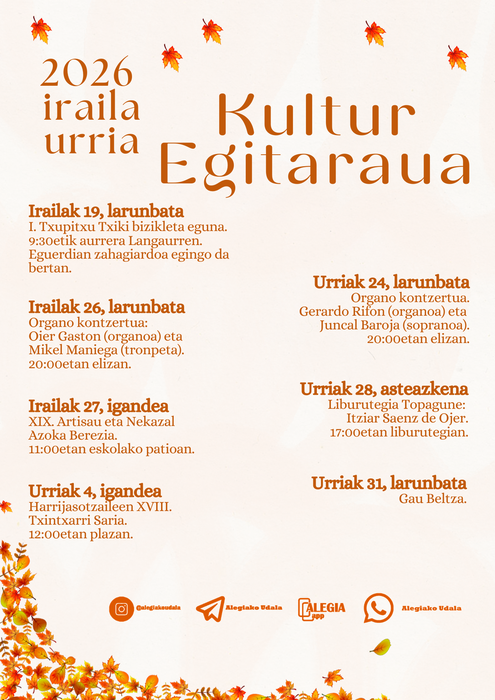 Alegiako kultur egitaraua