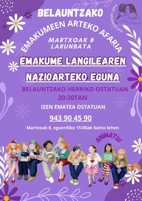 Martxoak 8. Emakume Langilearen Nazioarteko Eguna.