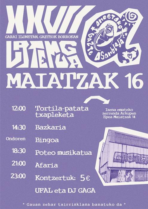 Anoetako Gaztetxearen XXVII. urtemuga