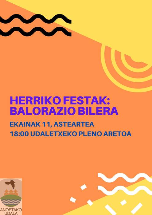 Anoetako festak: Balorazio bilera