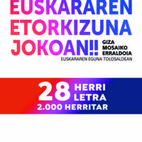 Euskararen etorkizuna jokoan!!Giza mosaiko erraldoia