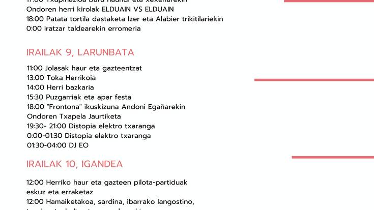 Elduaingo festak