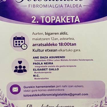 Tolosaldeko Fibromialgia Taldea - 2. Topaketa
