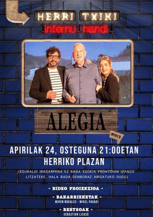 Apirilaren 24an Herri Txiki Infernu Handi saioaren grabaketa