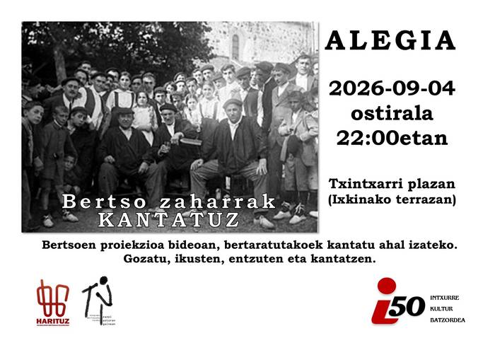 ‘Bertso zaharrak kantatuz’ emanaldia