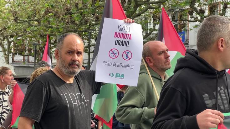 ELA sindikatuak elkarretaratzea egin du Palestinaren alde