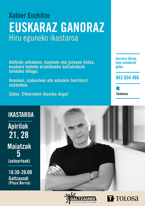 Xabier Euzkitze - Euskaraz ganoraz (hiru eguneko ikastaroa)