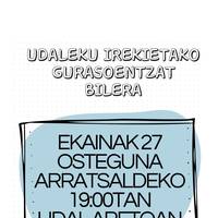 Udaleku irekietako gurasoentzat bilera