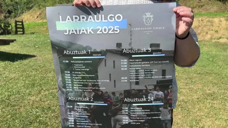 Ostiralean hasiko dira Larraulgo jaiak