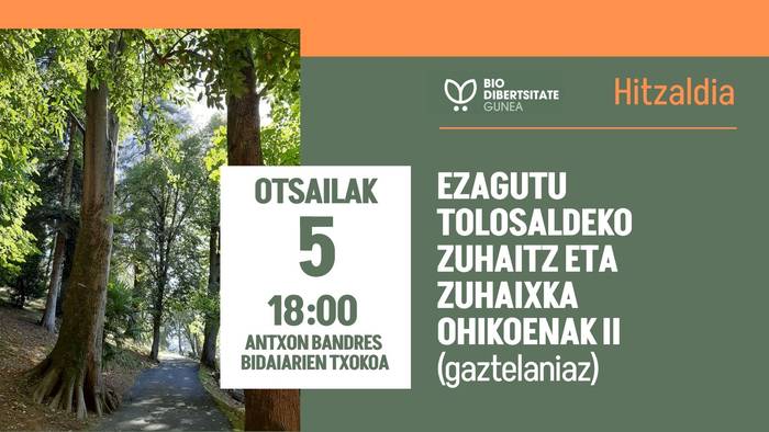 Ezagutu Tolosaldeko zuhaitz eta zuhaixka ohikoenak II (gaztelaniaz)