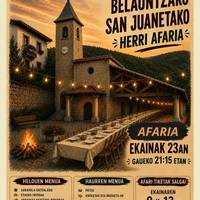 Belauntzako sanjoanetako herri afaria
