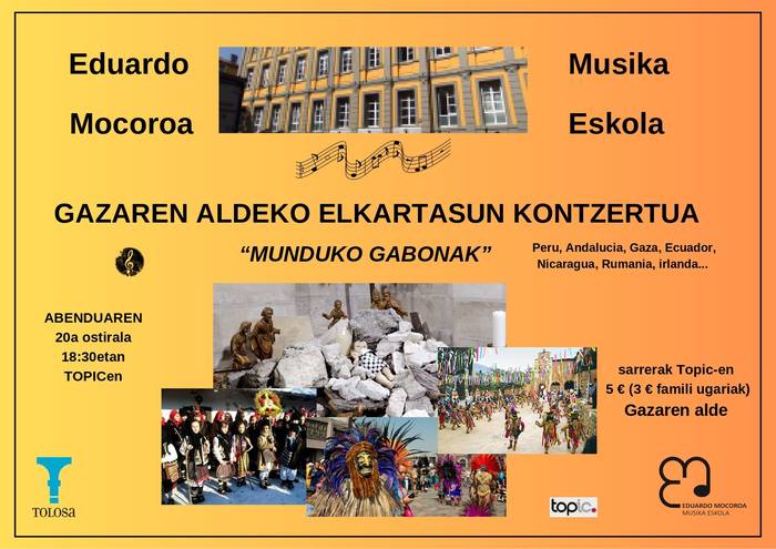 Gazaren aldeko kontzertu solidarioa- Eduardo Mocoroa Musika Eskola