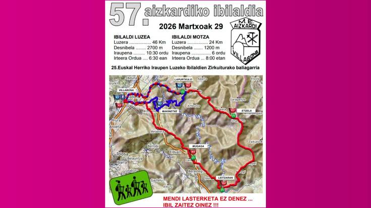 Aizkardiko Ibilaldian izena emateko epea irekita dago