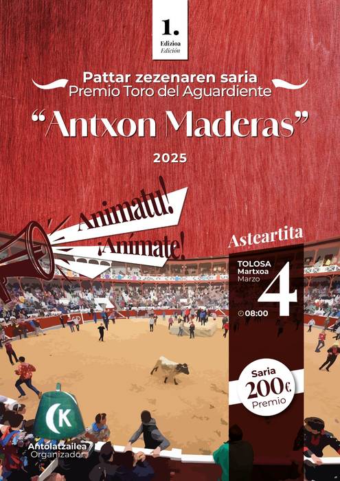 “Antxon Maderas” Pattar zezenaren saria