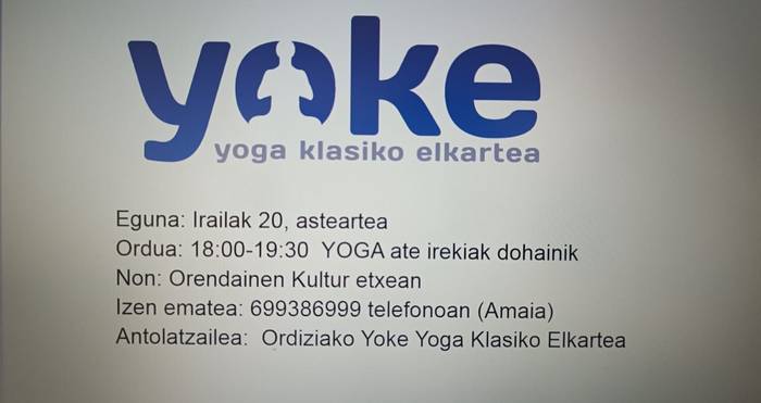 Yoga ate irekiak dohainik