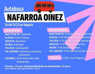Nafarroa Oinezera joateko autobusak antolatu ditu Galtzaundik