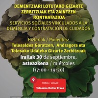 Dementziari lotutako gizarte zerbitzuak eta zaintzen kontratazioa