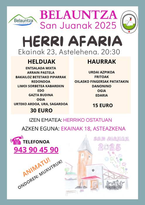 HERRI AFARIAK BELAUNTZA SAN JUANAK 2025