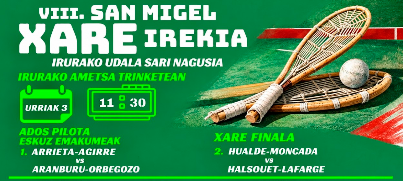 San Migel Xare Irekiaren finalaren emankizuna