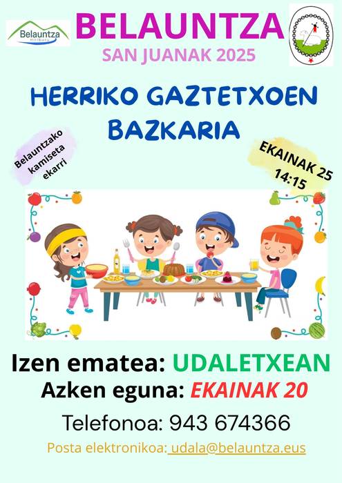 HERRIKO GAZTETXOAREN BAZKARIA BELAUNTZA SAN JUANAK 2025
