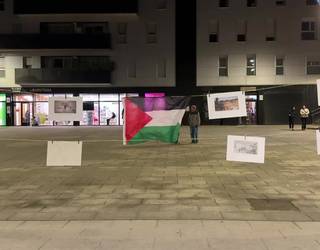 Palestinako egoera salatzeko argazki erakusketa jarri du Abargi Gazte Asanbladak