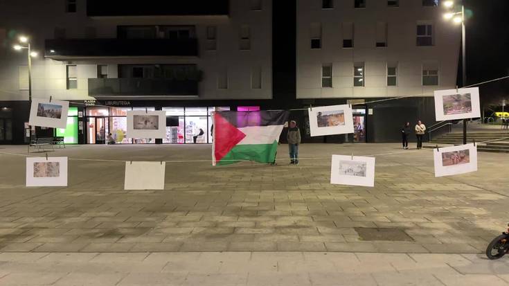Palestinako egoera salatzeko argazki erakusketa jarri du Abargi Gazte Asanbladak