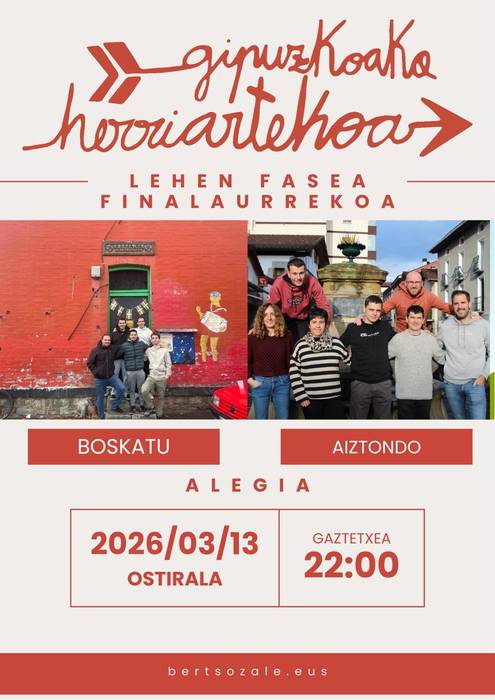 Gipuzkoako Herriarteko Bertsolari Txapelketako saioa