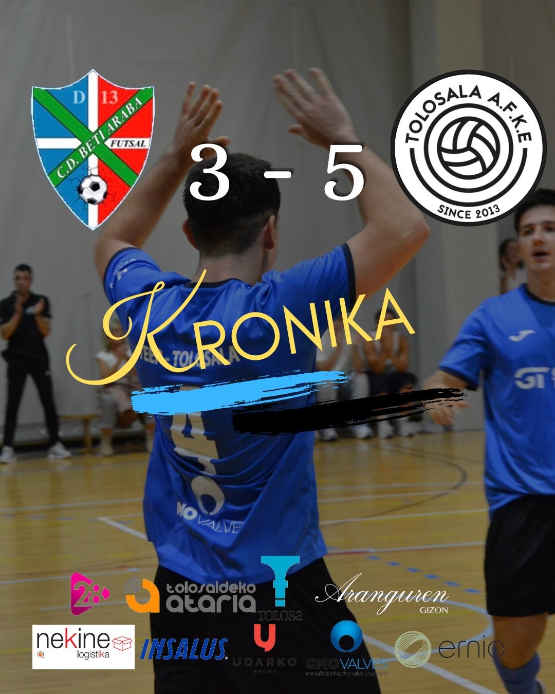 Beti Araba D13 vs Tolosala AFKE Garaje Tolosa: 3-5