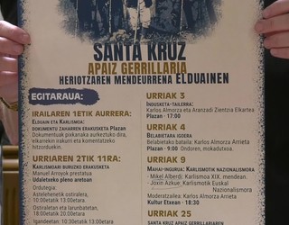 Santa Kruz apaizaren heriotzaren mendeurrenaren egitaraua aurkeztu dute