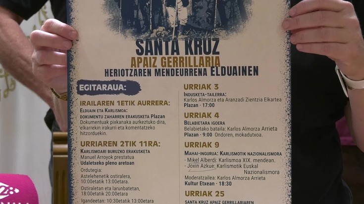 Santa Kruz apaizaren heriotzaren mendeurrenaren egitaraua aurkeztu dute